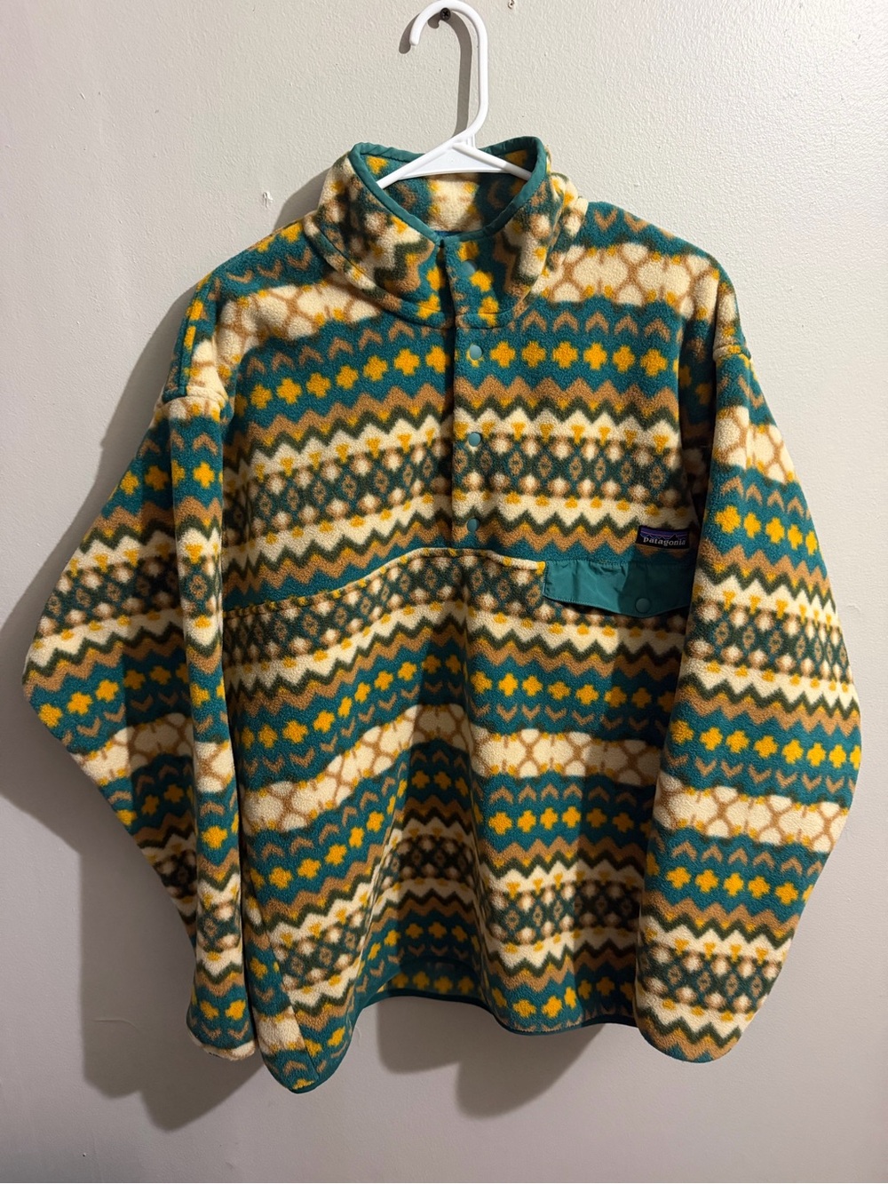 Patagonia Synchilla Snap T-fleece Mens Large Aztec Print Pullover STY2540FA15